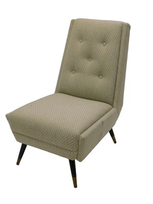 Lot 1261 - A 1950s side chair, with button back, padded...