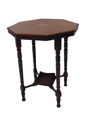 Lot 1273 - An Edwardian walnut and simulated marquetry...