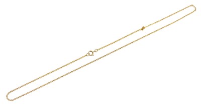 Lot 504 - A trace link chain, with bolt ring clasp,...