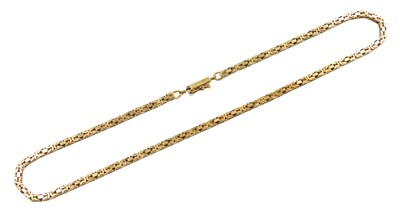 Lot 502 - A Byzantine link necklet, yellow metal stamped...
