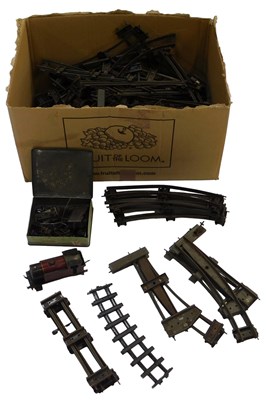 Lot 498 - Hornby and other O gauge clockwork track, a...