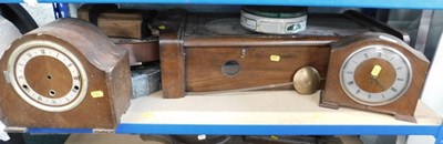Lot 2286 - Various clocks, to include a simulated slate...
