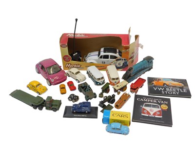 Lot 544 - Playworn diecast and toy vehicles, including a...