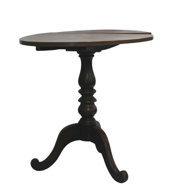 Lot 1230A - A 19thC walnut tilt top occasional table,...