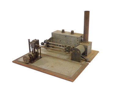 Lot 587 - A Spirit Burner steam plant on mahogany...