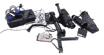 Lot 1079A - A Soligor telescopic auto lens, Sony Handycam,...