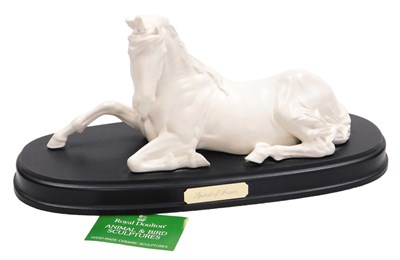 Lot 22 - A Royal Doulton white bisque figure of a horse,...