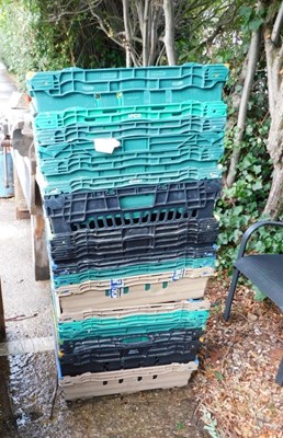Lot 1665A - A quantity of plastic storage crates with...