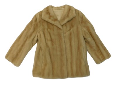 Lot 1300 - A 3/4 length blonde mink coat, size 14