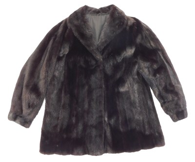 Lot 1301 - A full length BlackGlama Dark ranch mink coat,...