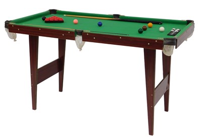 Lot 714 - A 5ft folding snooker table, with balls, cues,...