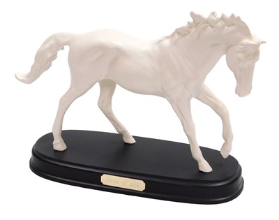 Lot 26 - A Royal Doulton white bisque figure of a horse,...