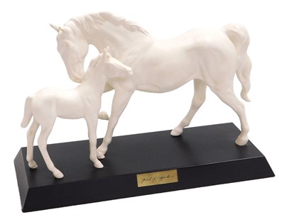 Lot 32 - A Royal Doulton white bisque figure of a horse...
