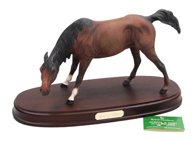 Lot 34 - A Royal Doulton brown bisque figure of a horse,...