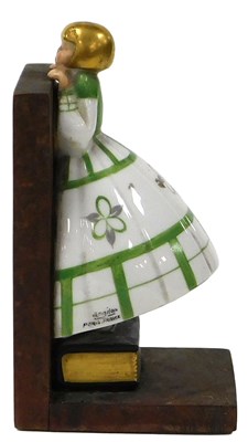 Lot 42 - An Argilor Paris porcelain Art Deco book end,...