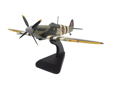 Lot 704 - A mahogany hand built model of a Spitfire.