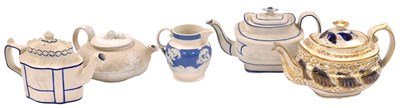 Lot 53 - Two early 19thC Castleford type teapots, sprig...