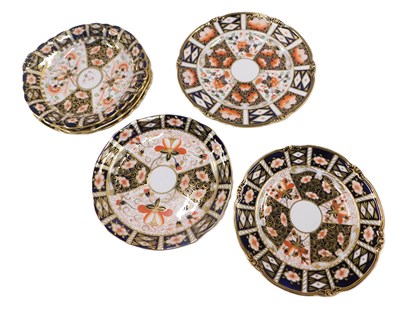 Lot 491a - Six Royal Crown Derby Imari pattern plates,...