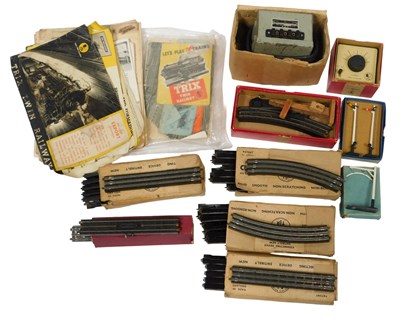 Lot 730 - Trix TTR rails and accessories, including a...