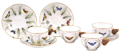 Lot 56 - Four late 19thC Minton porcelain tea cups and...