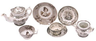 Lot 57 - A group of early 19thC brown and white painted...