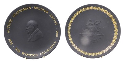 Lot 60 - A Wedgwood black basalt Sir Winston Churchill...
