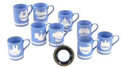 Lot 70 - A group of Wedgwood light blue  jasperware...