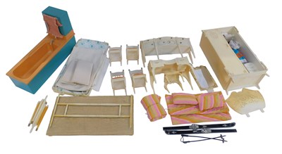 Lot 791 - A Sindy wardrobe, Sindy dressing table, a...