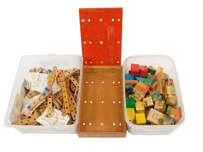 Lot 831 - Bilofix wooden building sets, wooden blocks,...