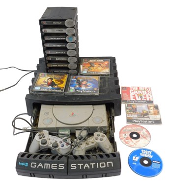 Lot 832 - A Sony PlayStation, controllers and...