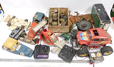Lot 857 - Various RC spares, including chassis,...