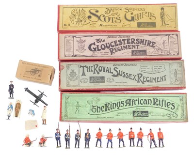Lot 632 - W Britain figures, including a Royal Artillery...