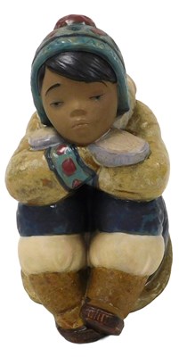 Lot 154 - A Lladro matte porcelain figure of Pensive...