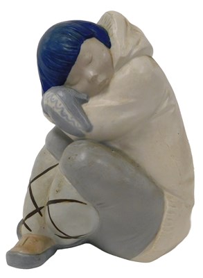 Lot 155 - A Lladro matte porcelain figure of Eskimal Boy,...