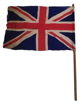 Lot 157 - A Union Flag, pole mounted, the pole 122cm high.
