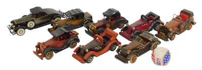 Lot 873 - Wooden cars, a Stateside Softie baseball, etc....