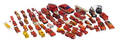 Lot 913 - Various unboxed Corgi and other fire...