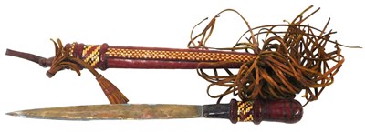 Lot 241 - An early 20thC West African dagger, with a...