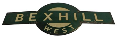 Lot 45 - An enamel Southern Railway Target sign Bexhill...