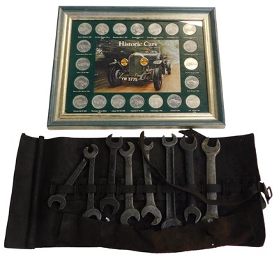 Lot 56 - A Historic Cars medallion set, framed, and in...