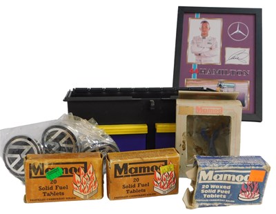 Lot 67 - Four Volkswagen hub centres, Mamod wax solid...