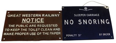 Lot 76 - Reproduction metal railway signs, including...