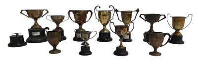 Lot 84 - Silver plated motor racing trophies, including...