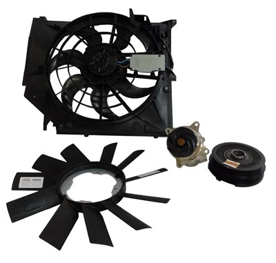 Lot 98 - Car parts, including a radiator fan, Ford...