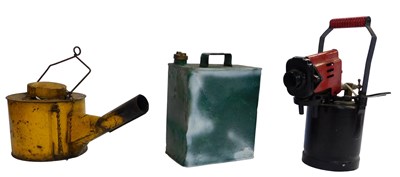 Lot 111 - A blow torch, a War Department 1940 petrol can,...