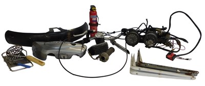 Lot 115 - Motorcycle parts, including a Hyosung fairing,...