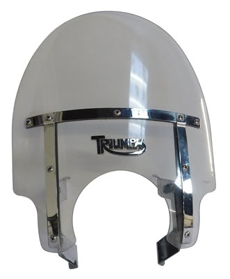 Lot 119 - A Triumph motorcycle windscreen.