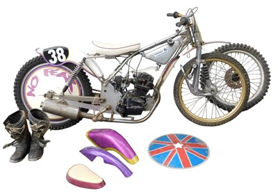 Lot 5a - A Grass track bike with a Honda engine, spare...