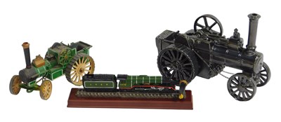 Lot 943 - A model showman's engine, a chrome ceramic...