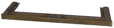 Lot 277 - A Victorian and brass fender, with embossed...
